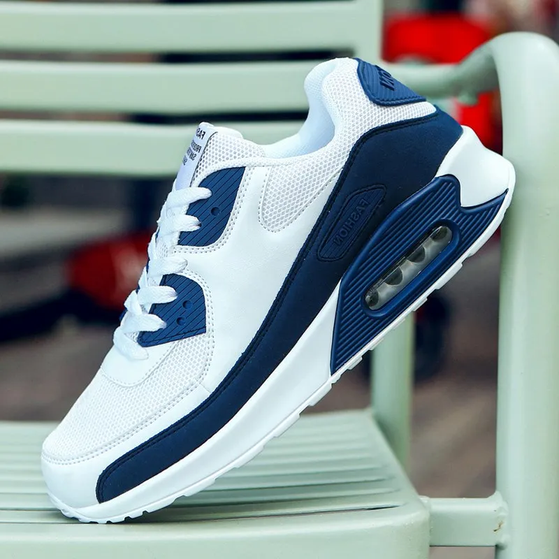 

Мужские кроссовки для бега, Баскетбольная обувь с воздушной подушкой, модные кроссовки для любителей спорта, со шнуровкой, новинка 2021