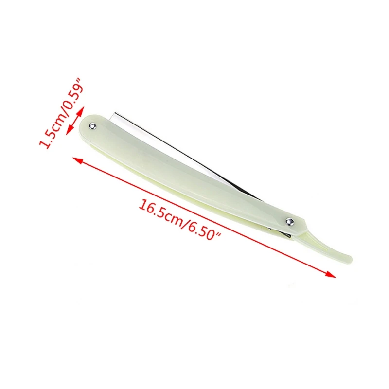 

Men Straight Edge Folding Razor Holder with Plastic Handle Manual Beard Shaver