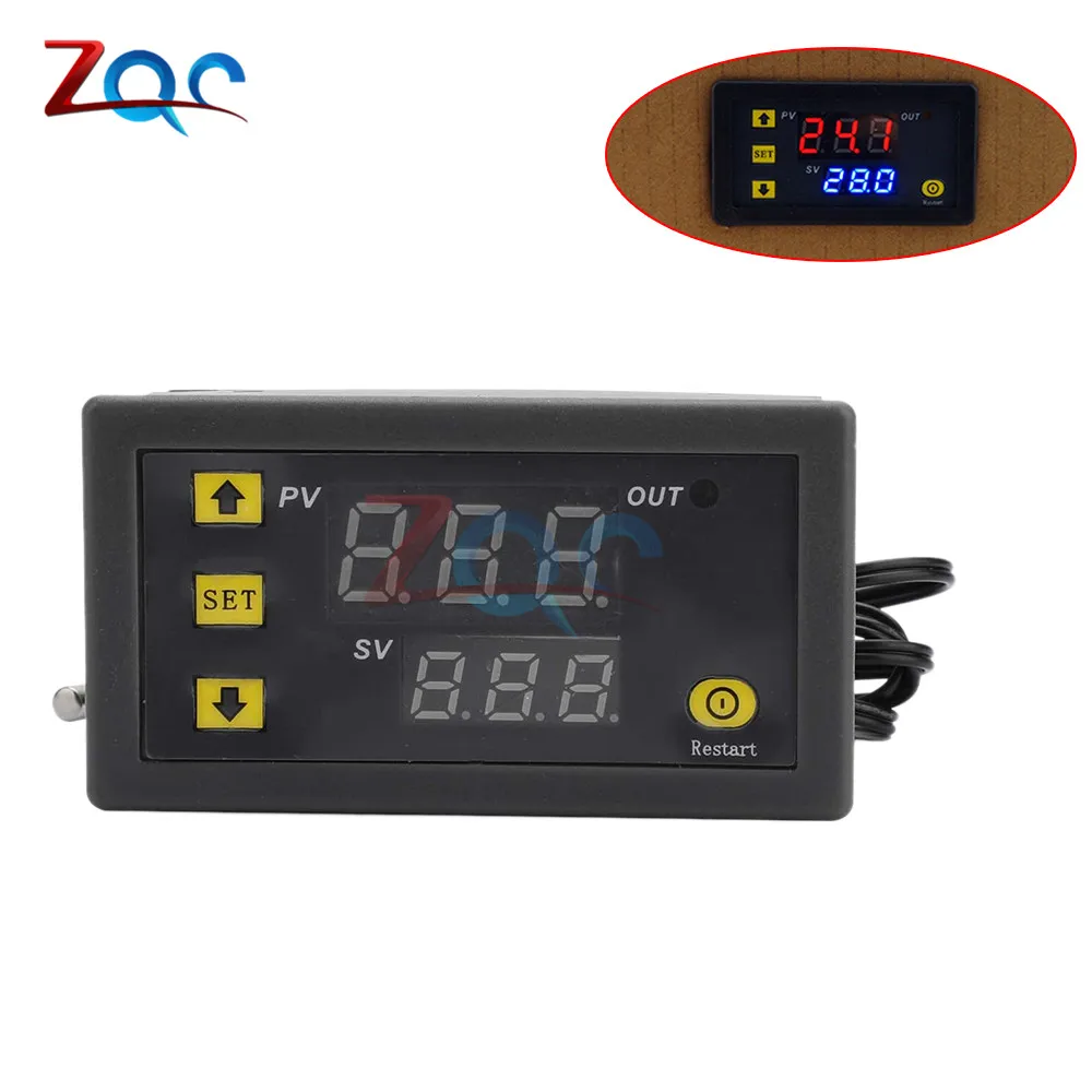 Цифровой светодиодный регулятор температуры W3230 DC 12V AC 110V 220V 20A термометр
