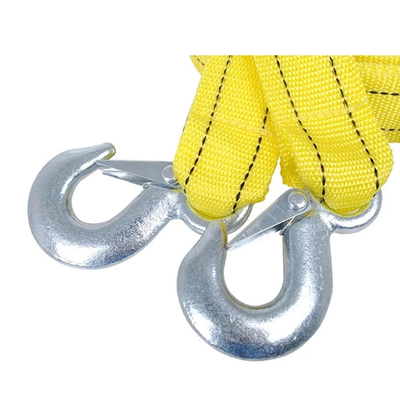 4M Heavy Duty 5 Ton Car Tow Towing Pull Rope Strap Double Layer Thicken Fabric Hooks Van Road Recovery Emergency Ropes | Автомобили и
