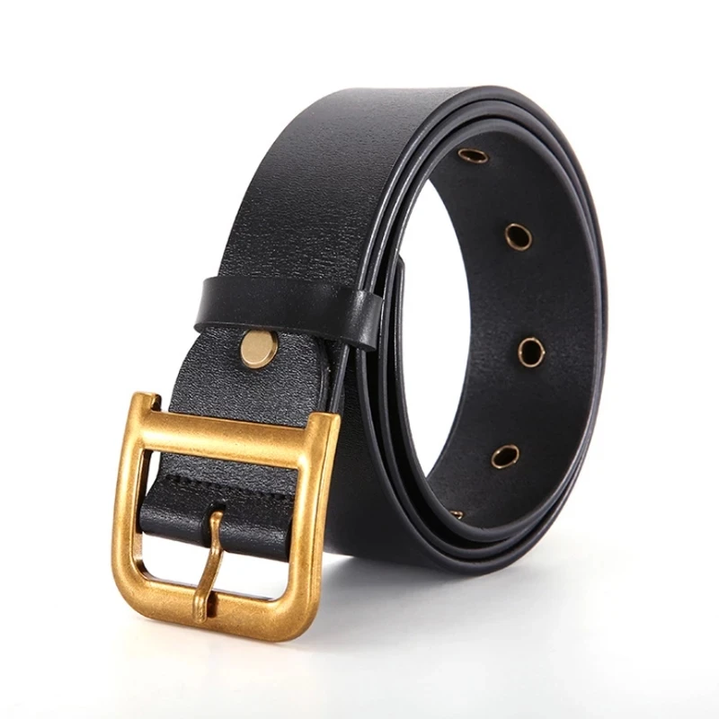 

Designer Belts For Women High Quality Genuine Leather Belt Luxury Brand Waist Jeans Ceinture Femme Gold D Buckle Cummerbunds