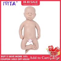 ivita 100 silicone reborn baby doll unpainted unfinished boys dolls lifelike newborn baby diy blank high quality toys kit gift