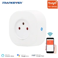 frankever tuya 16a israel wifi smart plug socket remote voice control outlet timing work with alexa google home smart household