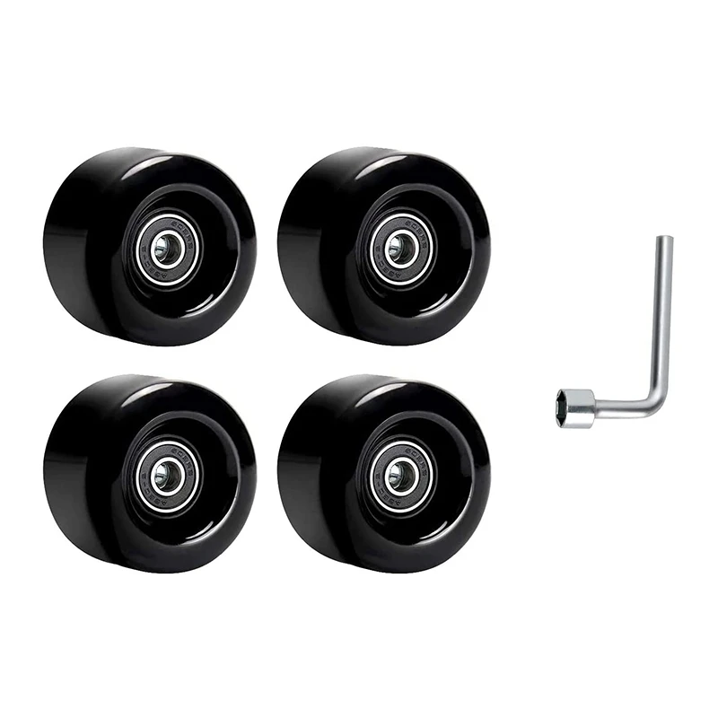 

4 Pcs Skateboard Wheels Set 58Mm X 32Mm,82A Quad Roller Skate Wheels with Bearings,Double-Row Roller Skating Accessories
