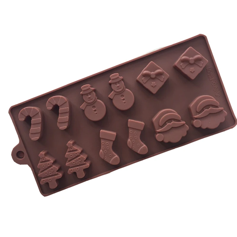 

Christmas Snowman Pattern Silicone Mold Chocolate Cake Mold Baking Non-stick And Heat-resistant xmas tree Handmade Tools