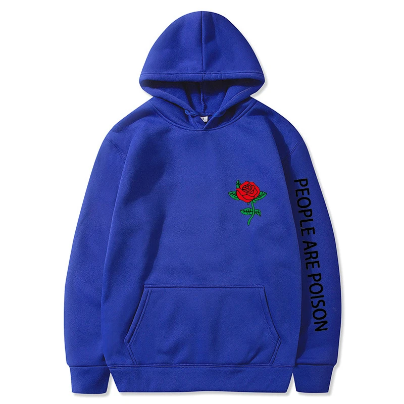 

Harajuku Hoodie Men Fashion Red Rose Flower Sweatshirt With Print Autumn Winter Streetwear Men Women Casual Pullover Hoody Male