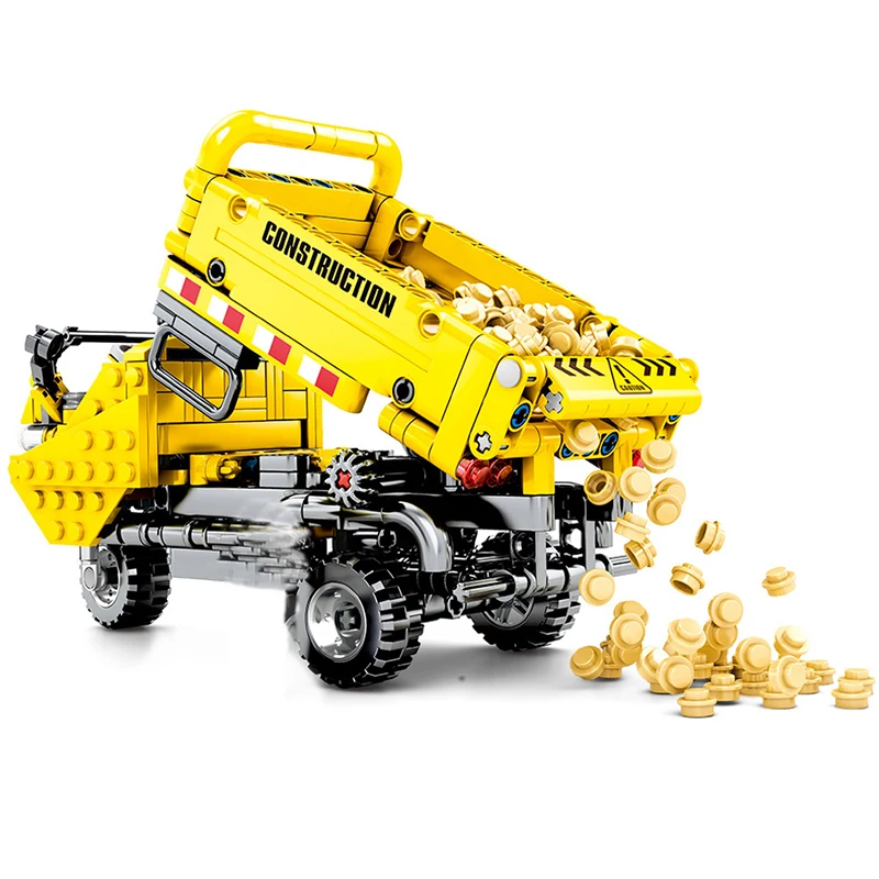 Трицикл самосвал строительные блоки для автомобилей Engineering город Детские кубики