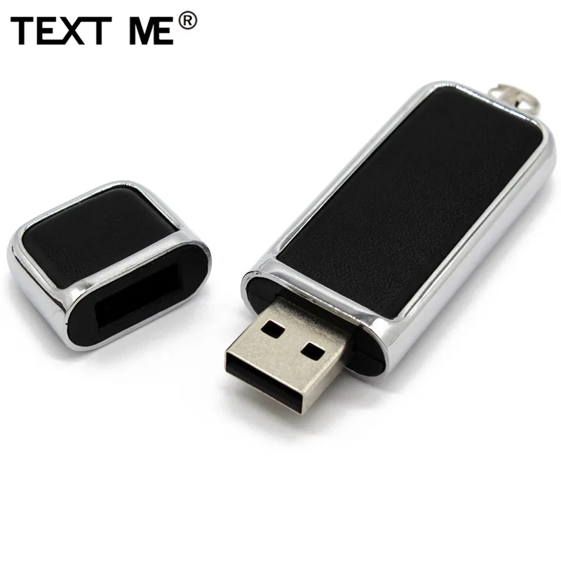 TEXT ME коричневый черный 2 цвета кожа с брелоком модель 4 ГБ 8 usb флеш накопитель 0 16 32