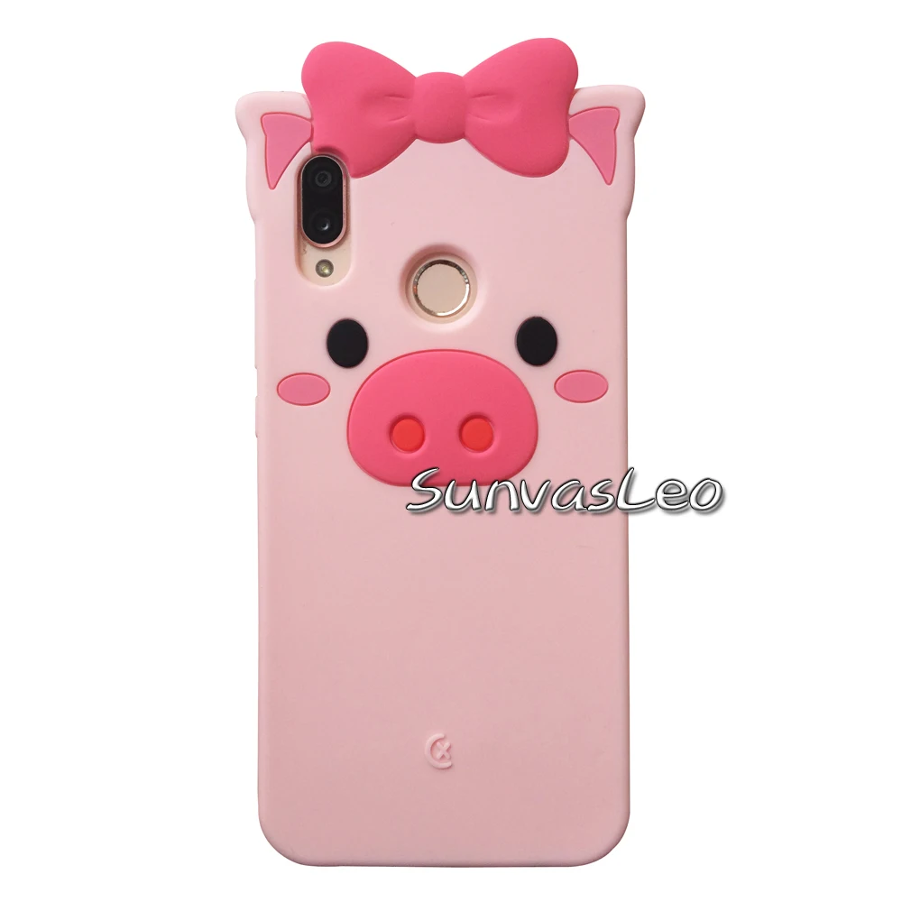 Pink Pig Для huawei P20 Lite чехол 3D Мягкий силиконовый чехол для смартфона с единорогом из мультфильма кожаный чехол s Fundas Coque Capa протектор - Цвет: Pink Pig