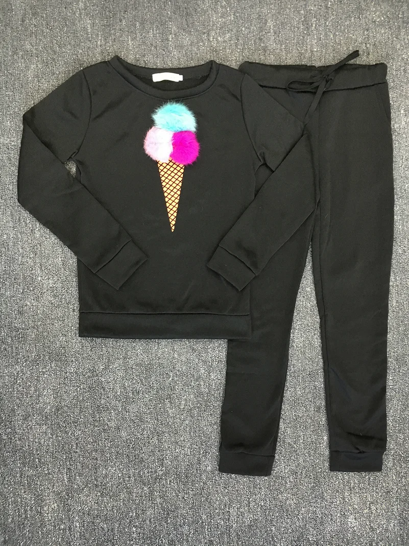 

Ice cream cute kawaii Suit Set 2020 Women Tracksuit Two-piece Sport Style Outfit Jogging Sweatshirt Fitness Lounge Sportwear