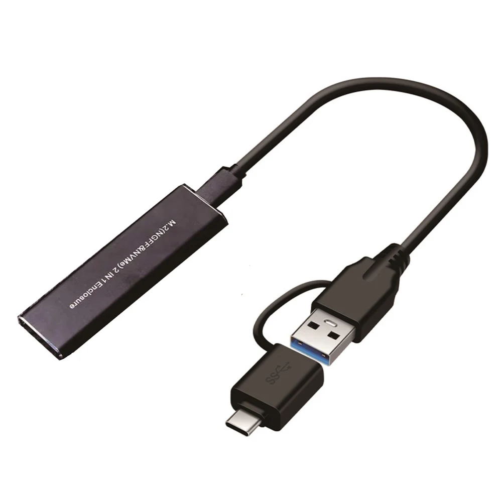 

Корпуса для жестких дисков компьютера USB 3,1 M.2, корпус для жестких дисков с двойным протоколом, 10 Гбит/с, стандартный корпус для жесткого диск...