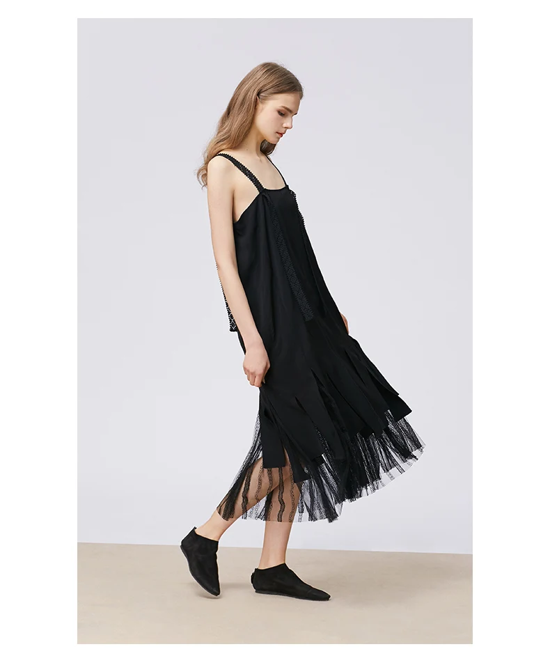 

Women Long Dress Summer Sexy Backless Casual Black Midi Sundresses Ladies Slip Lace Strap Clothes Beach clothes For Female