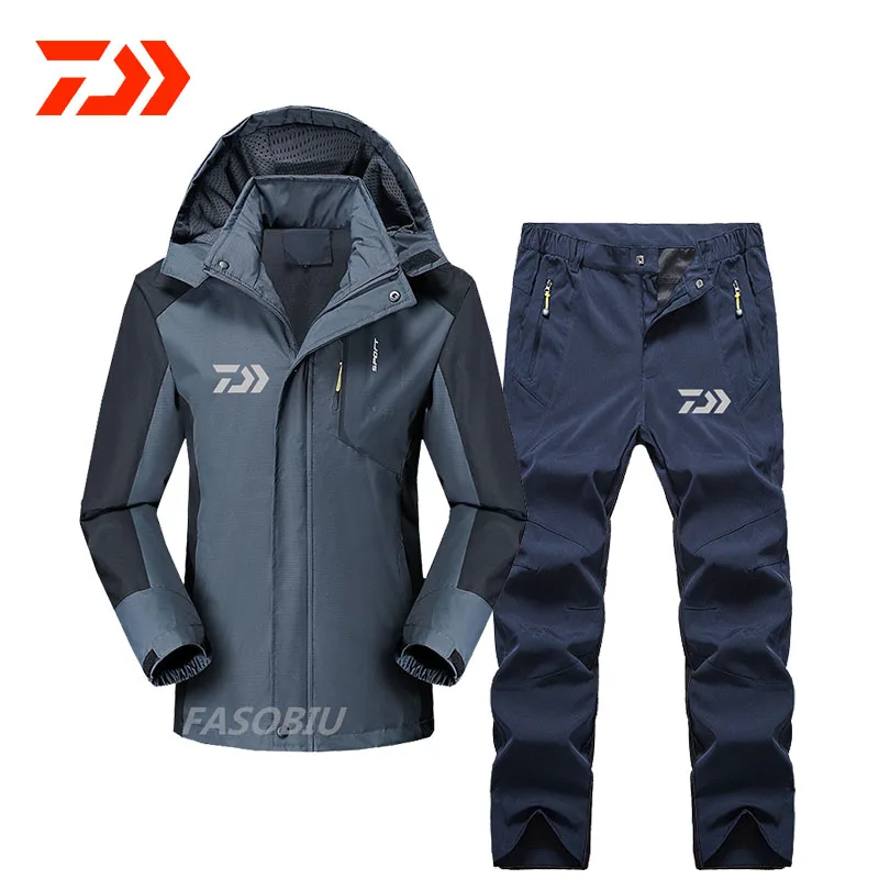 

Осенне-зимняя одежда для рыбалки Daiwa, спортивные уличные куртки для рыбалки, быстросохнущие штаны, мужской костюм для рыбалки, Солнцезащитн...