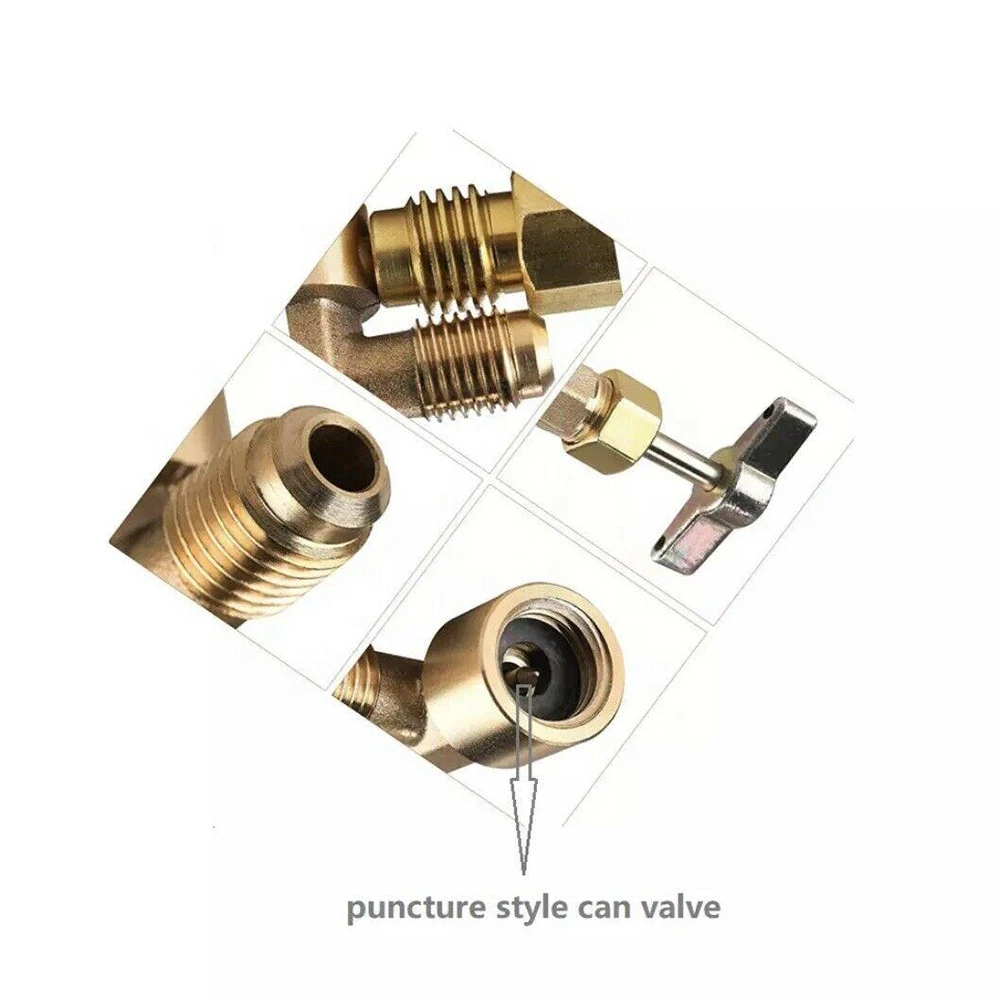 

Dispenser Refrigerant Can Tap 1/4 AC Brass Stainless steel Valve R134A