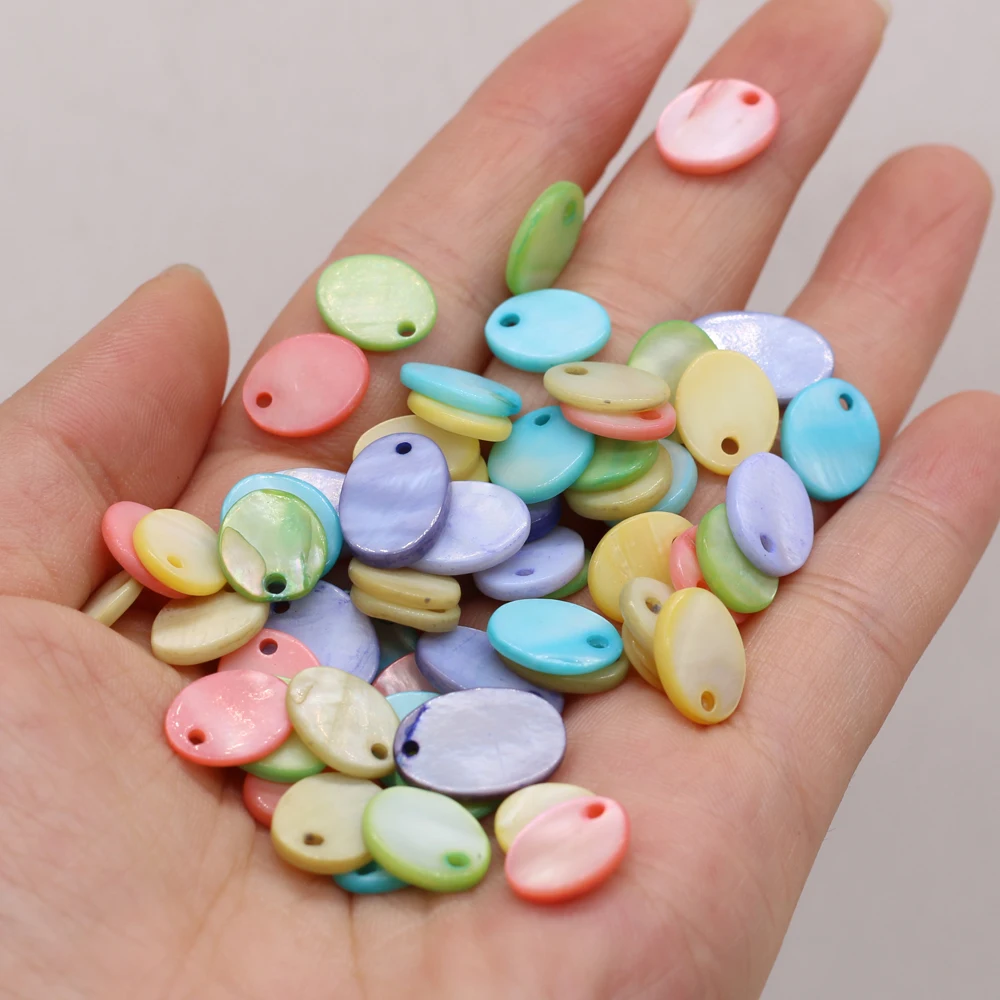 

Hot-selling New Natural Shell Beads Egg-shaped Fashion Exquisite Bead Jewelry for Jewelry Making Necklace Bracelet 10 Pcs/pack