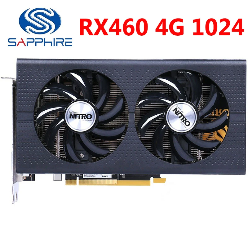 SAPPHIRE RX460 4 Гб видеокарта 128Bit GDDR5 видеокарты для AMD RX 400 серии VGA карты 460 4G DisplayPort HDMI