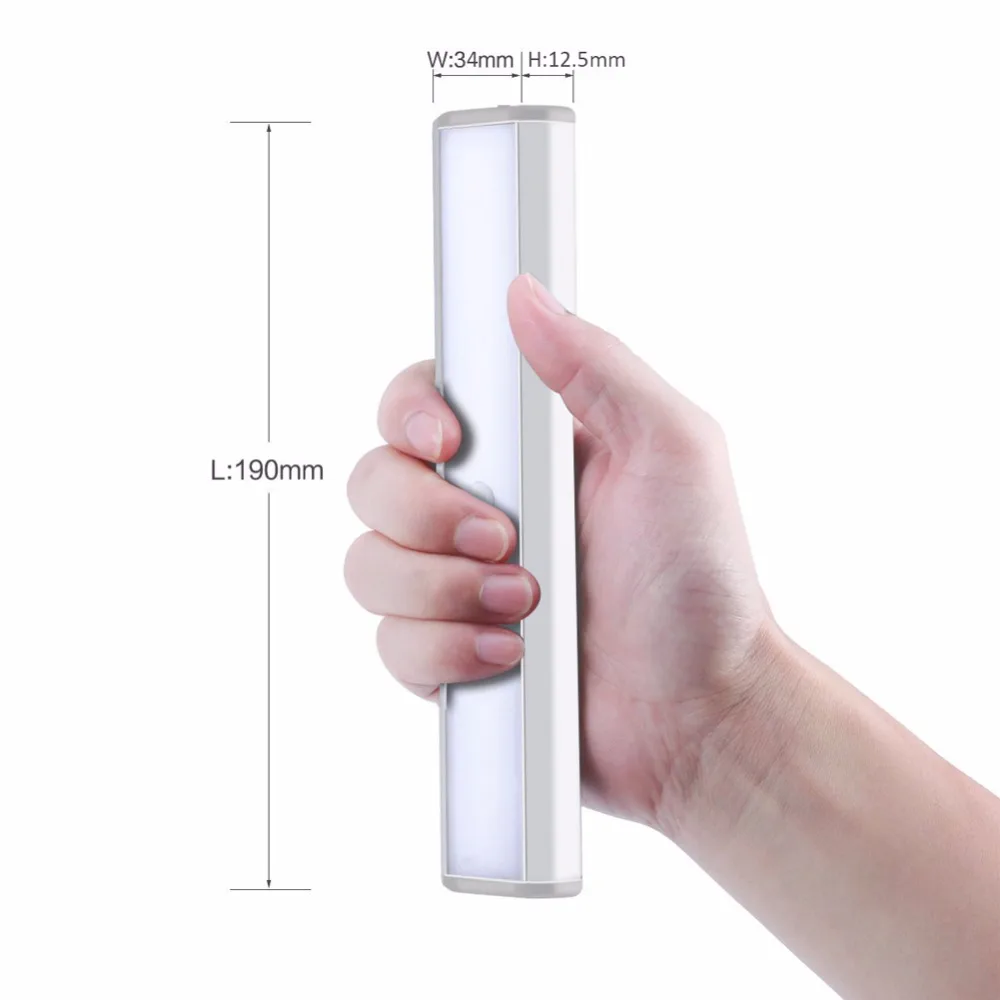 ZMJUJA перезаряжаемая Ночная Светодиодная лампа с пассивным ИК датчиком движения