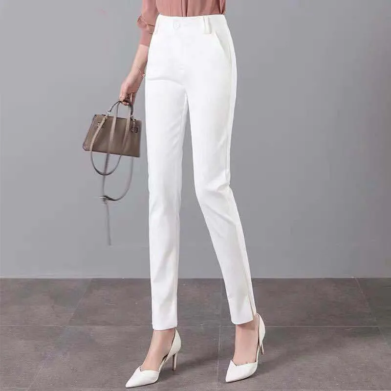 

Spring Summer Women Thin Harem Pants High Waist Ankle-length Pants Female Loose Casual Straight Suit Pencil Pants KK0094