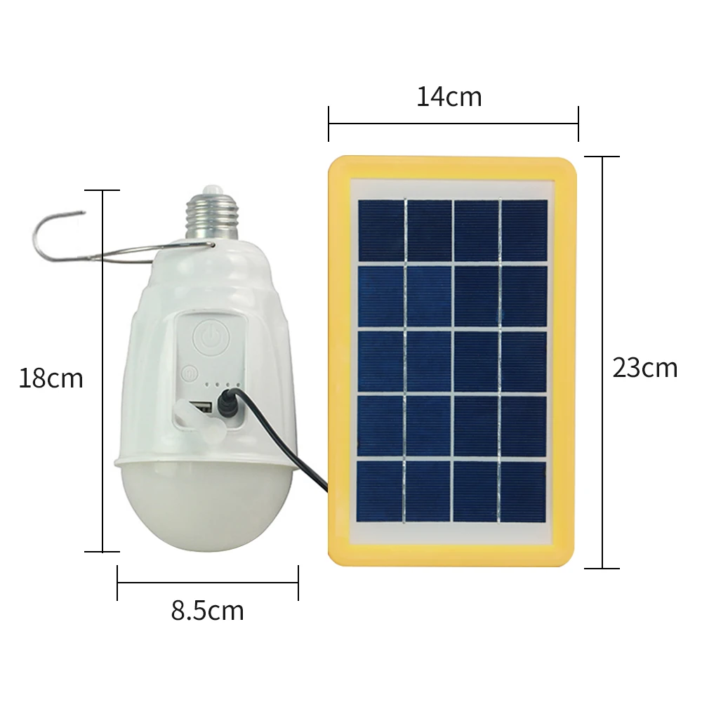 Портативная светодиодная лампа светодиодный заряжаемая с питанием от солнечной