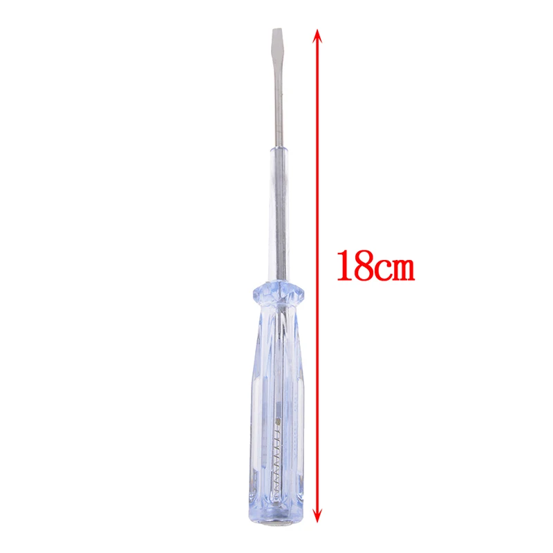 

1 PCS Plastic Grip Slotted Screwdriver 100-500V AC Voltage Tester 18cm/7.07'' Eletricity Tester