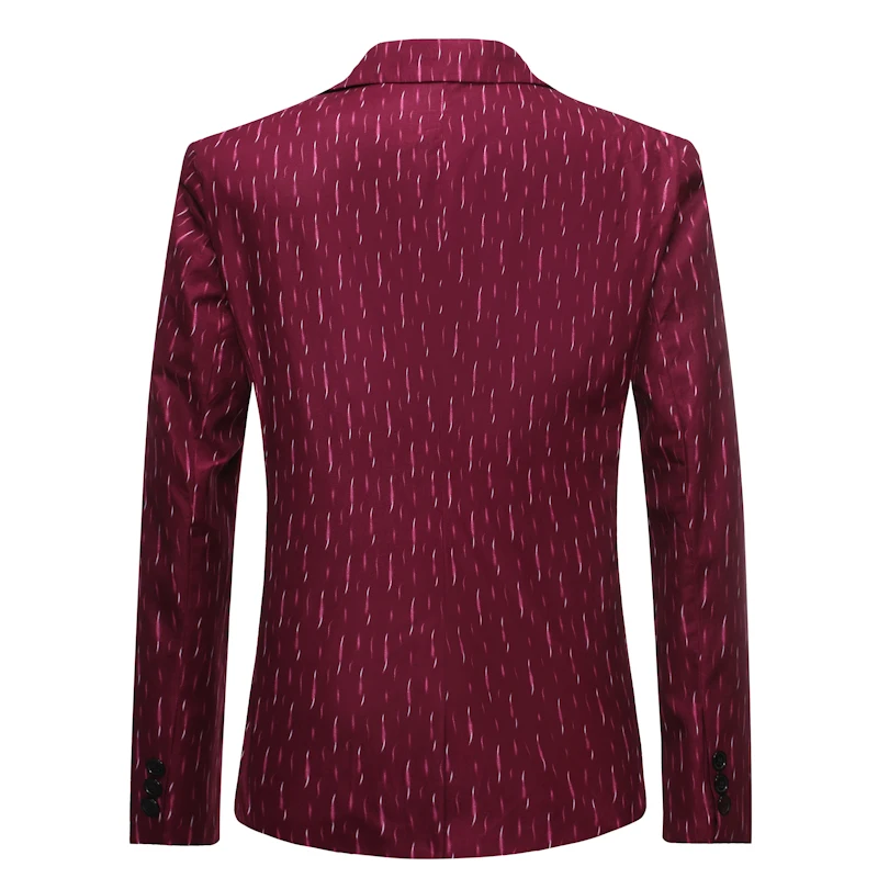 ZUSIGEL 2019 Новое поступление принт Повседневное мужской пиджак жакет Slim Fit костюм с