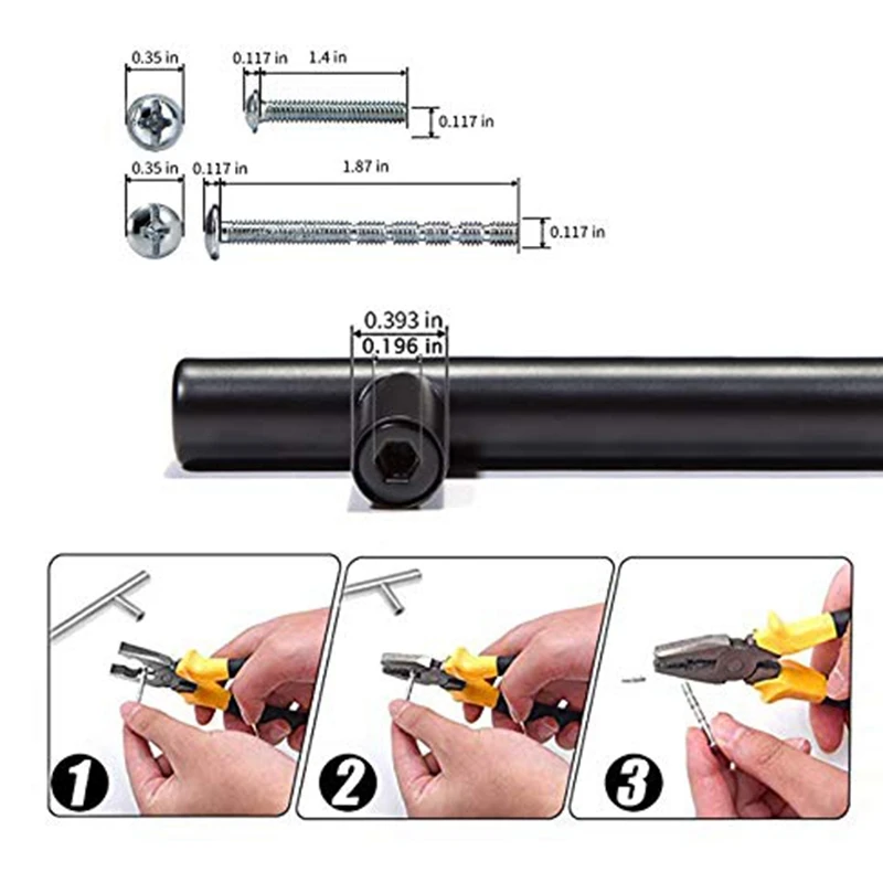 

25 Pack 6 Inch Cabinet Pulls Matte Black Stainless Steel Kitchen Drawer Pulls Cabinet Handles 3.75 Inch Hole Center