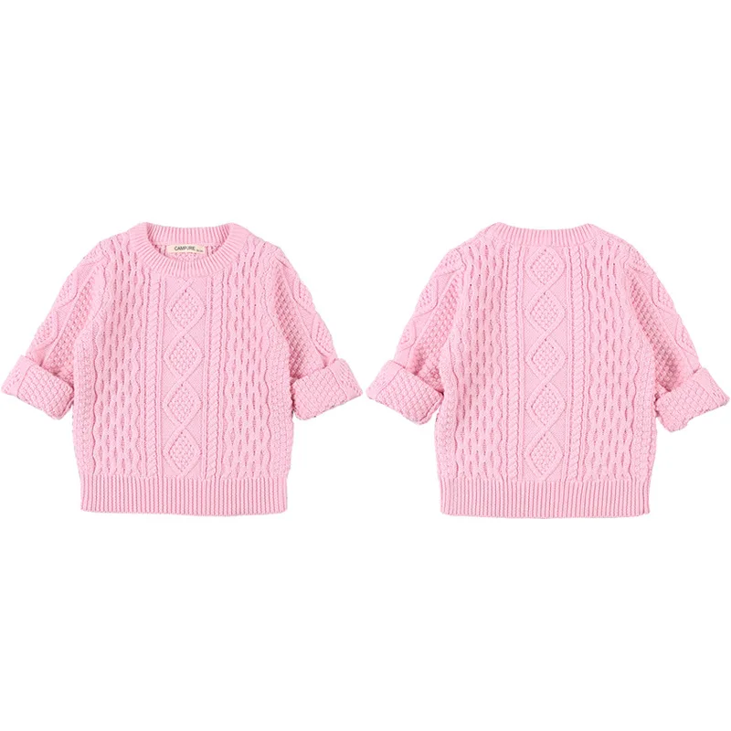 2020 Новинка Детский вязаный свитер с о-образной горловиной для маленьких