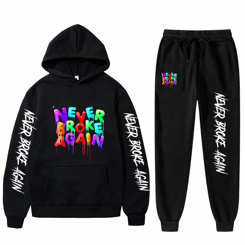 

Men's suit fashion long-sleeved hoodie and trousers 2-piece men's women's sportswear hoodie + pants suit men's spring autumn