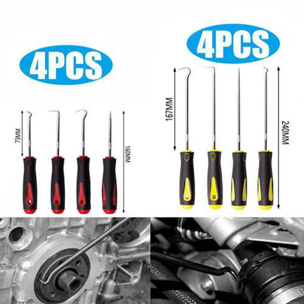 

4Pcs oil seal screwdrive Auto Vehicle Oil Seal Screwdrivers Set O-Ring Seal Gasket Puller Remover Pick Hooks Tools repair tools
