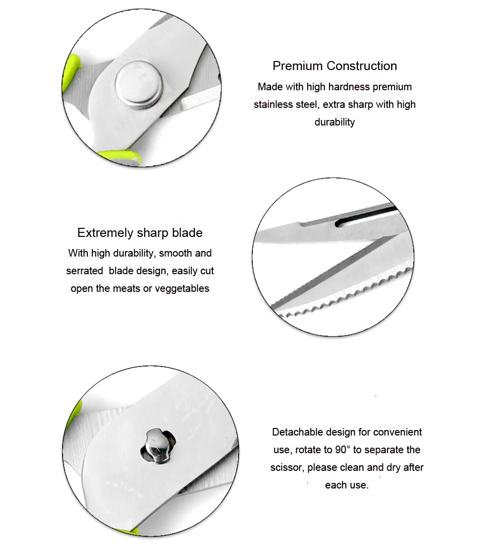 XITUO утилита Кухня ножницы магнитные Ножи Съемное Сиденье Нержавеющая сталь