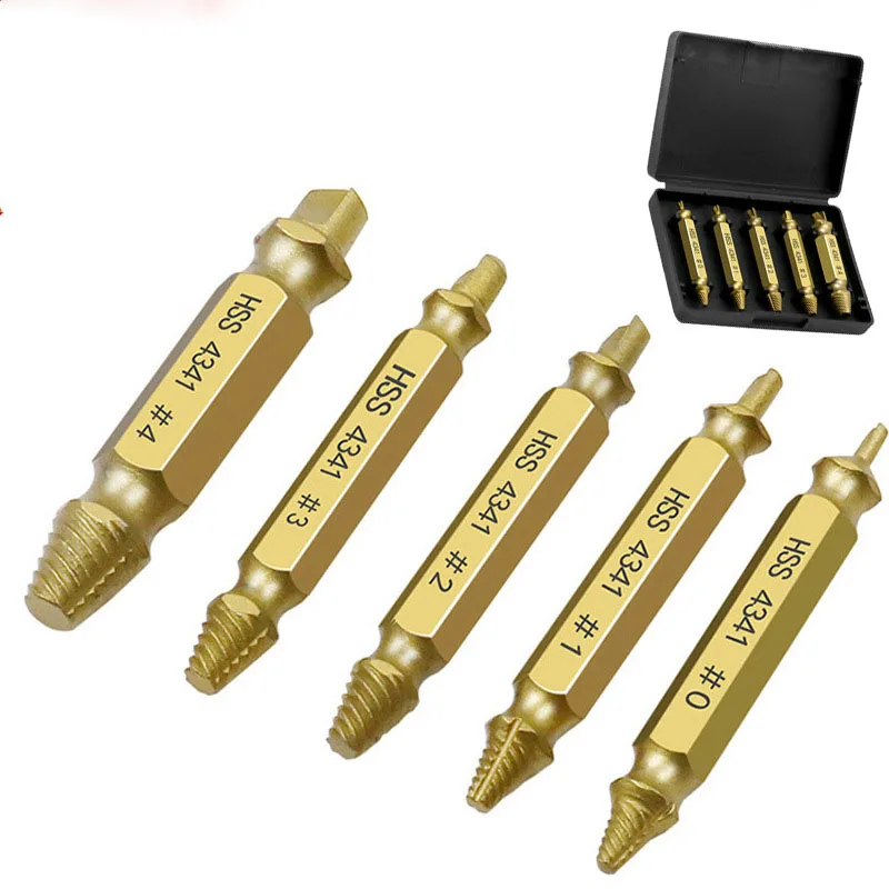 4341 двухсторонний сверлильный экстрактор поврежденных винтов инструмент для