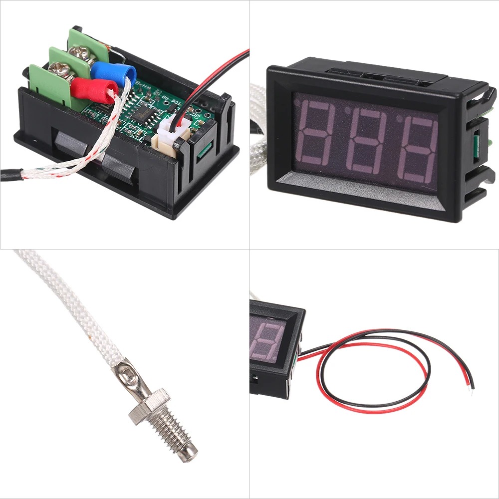

Светодиодный цифровой термометр, 12 В постоянного тока, измеритель температуры M6 K-типа, термопара, пирометр, Термодетектор, тестер, монитор-30...