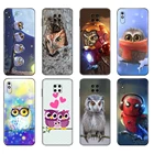Черный чехол из ТПУ для Xiaomi Redmi 7A, 8, 8A, 9, 9A, 9C, чехол для Redmi Note 8T, 8 Pro, T, Note 9, 9S, 9 Pro, милый мультяшный чехол с совами