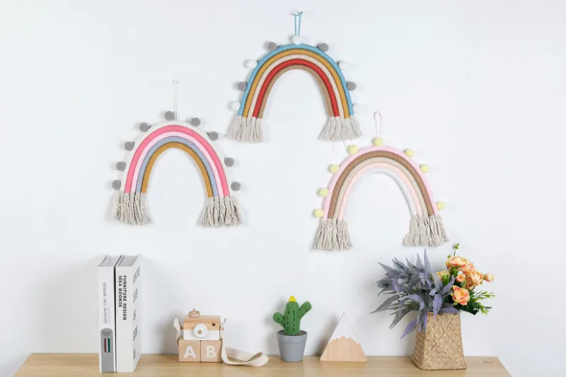 ZENGIA INS скандинавский домашний тканый Радужный гобелен хлопковые ручные