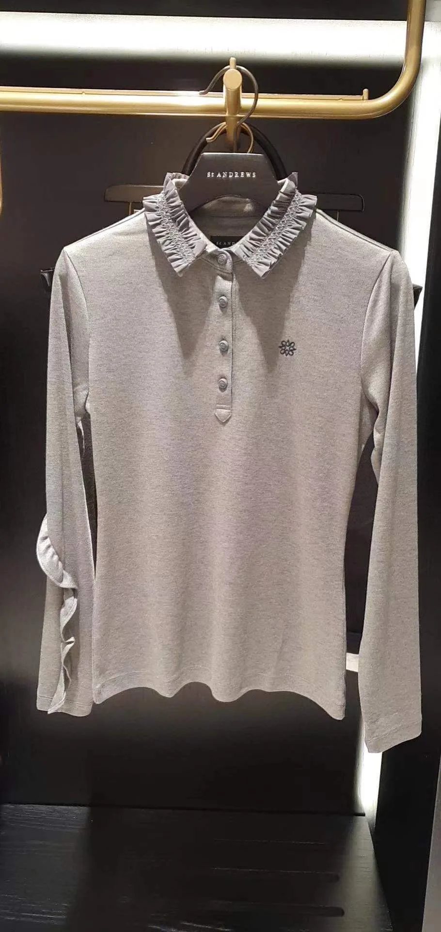 Autumn and winter new golf women's long sleeve pure cotton T-shirt outdoor sports leisure warm long sleeve women's jersey