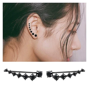 Серьги-гвоздики с кристаллами женские, гипоаллергенные серьги-кольца для пирсинга с декором звезды, Ювелирное Украшение для тела, 7 видов