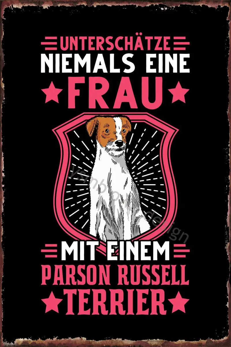 

Parson Рассел терьер винтажный металлический знак жестяной знак оловянные тарелки Настенный декор ретро для художественного паба дома клуба ...