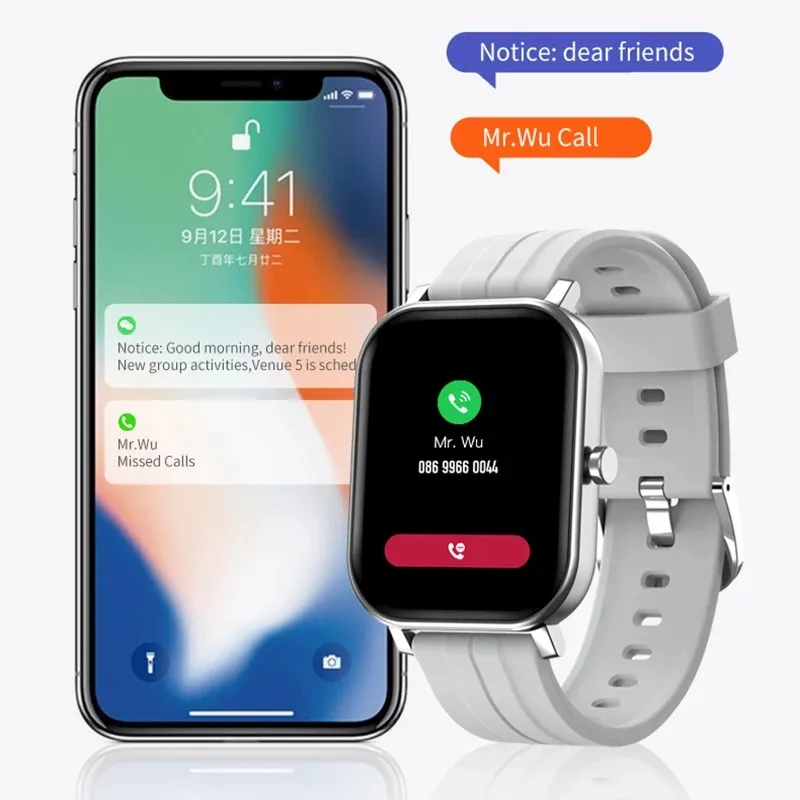 

S10 1.69 Inch Full Touch Bluetooth Smart Watch IP67 Waterproof Smartwatch Men Women 24 Sports Mode Fitness Tracker Wristwatch