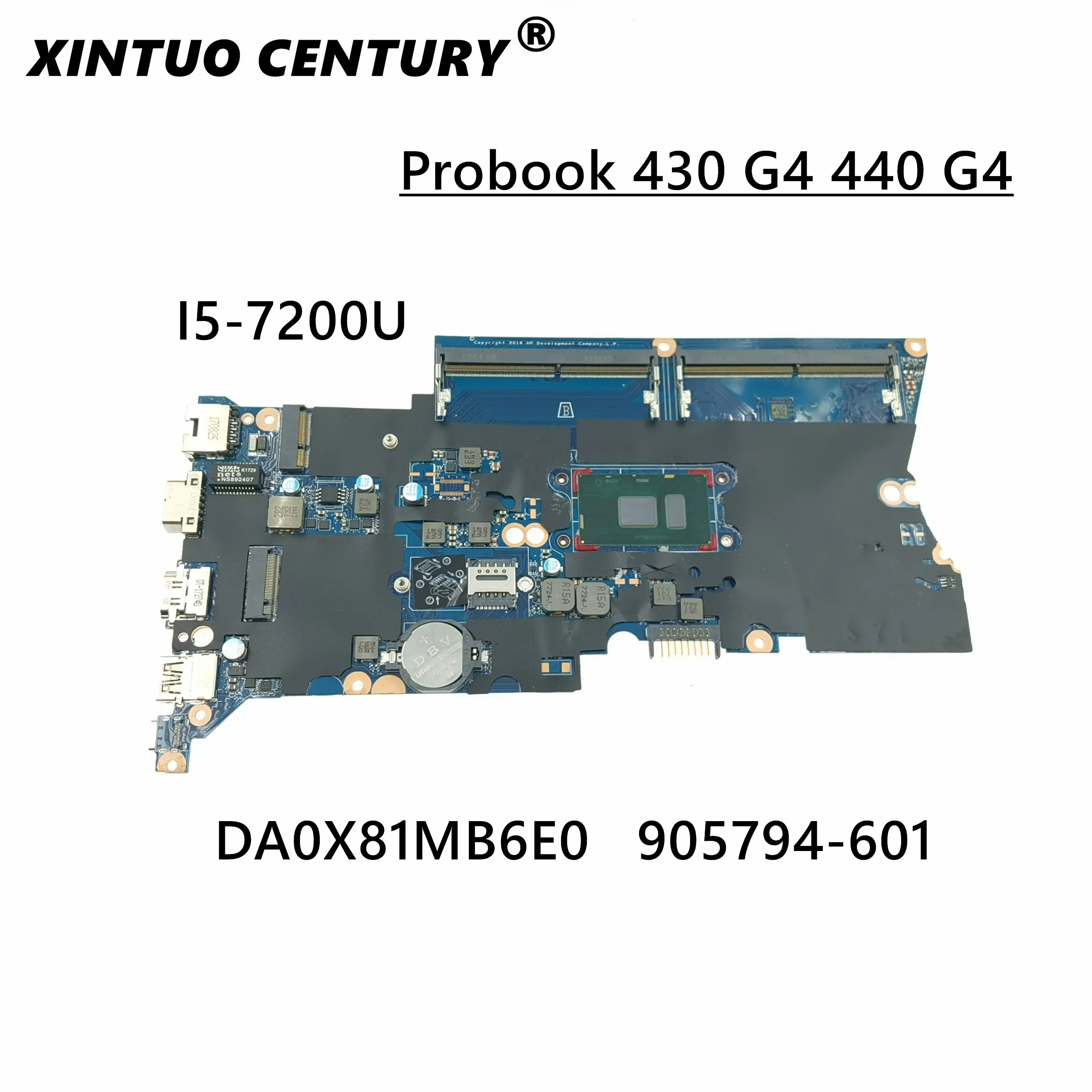

For HP Probook 430 G4 440 G4 Laptop motherboard With I5-7200U DA0X81MB6E0 905794-601 905796-001 Mainboard 100% fully tested