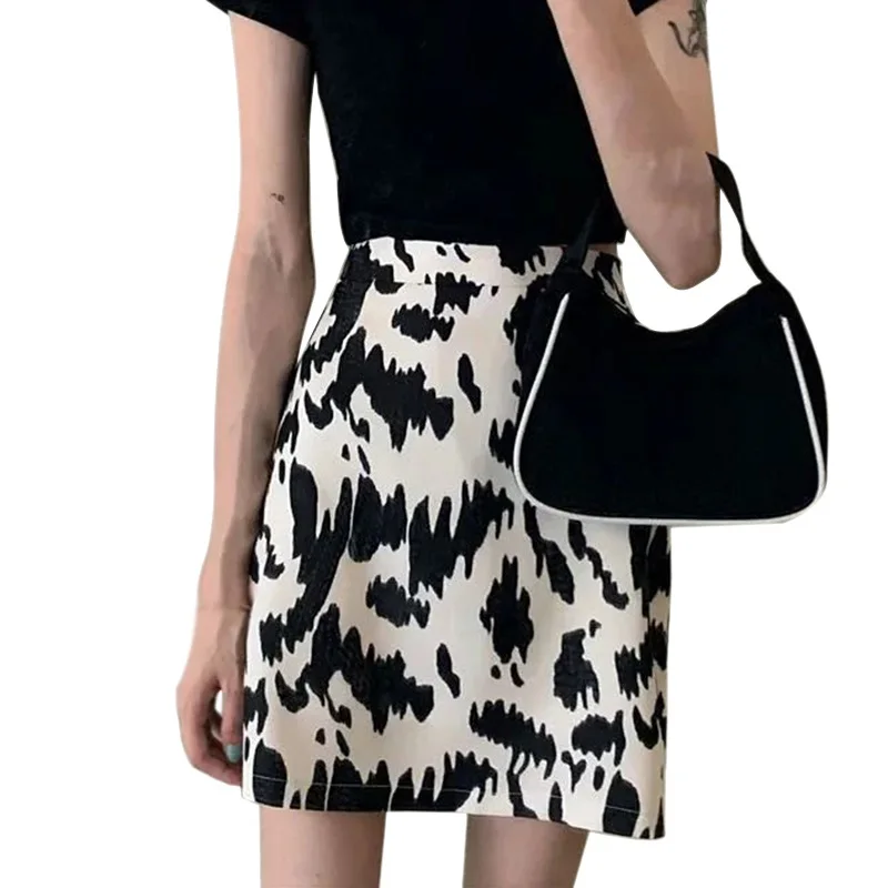 

Women Mini Skirt High Waist Leopard Zebra Print Party Clubwear Casual Short Cocktail Clothing Elegant A-Line Skirts