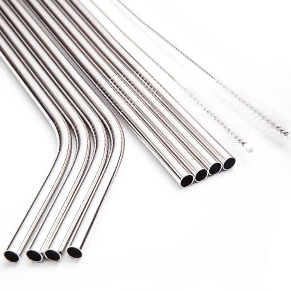 11 шт. набор стальных трубок для коктейлей и напитков | Дом сад