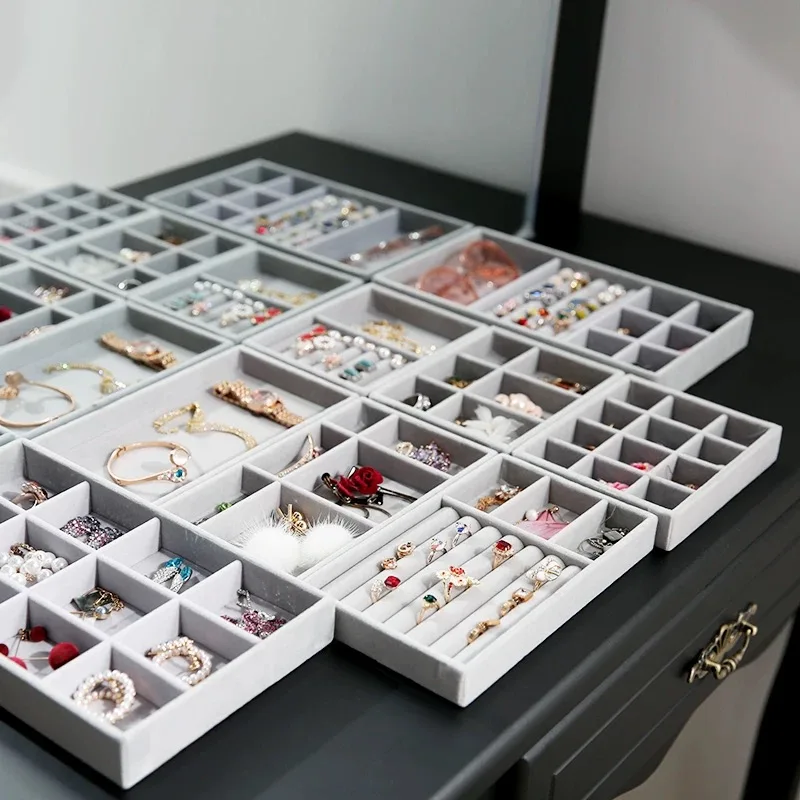 

8 Types Of Drawer Storage Tray Models Jewelry Rings Bracelets Earrings Jewelry Etc Storage Boxes Display Trays Large Capacity