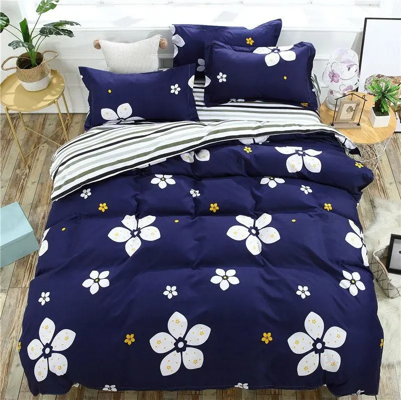 Комплект постельного белья с голубой бабочкой комплект из 4 предметов мультяшным