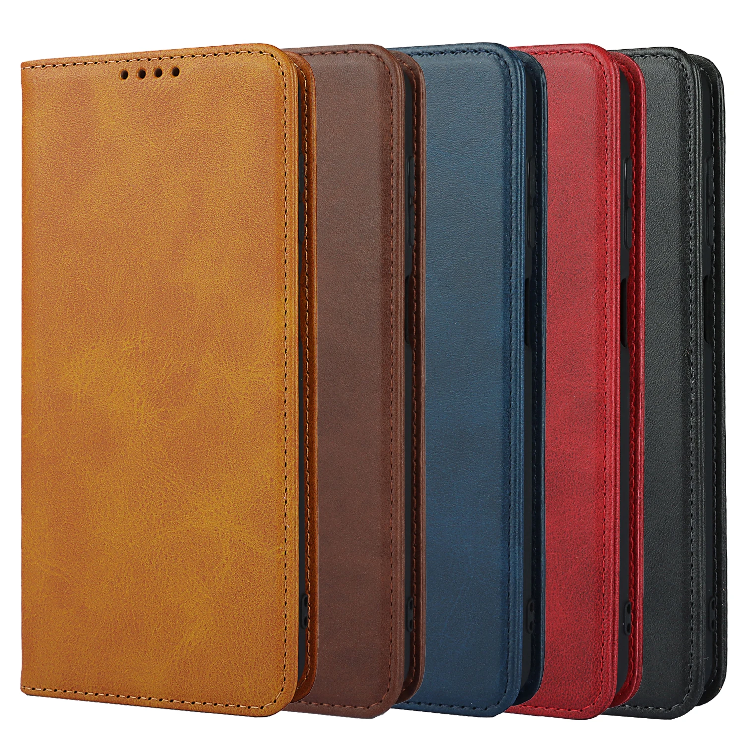 

Магнитный кожаный чехол-книжка для Motorola Moto G8 Power / G8 Plus / Moto G8 play