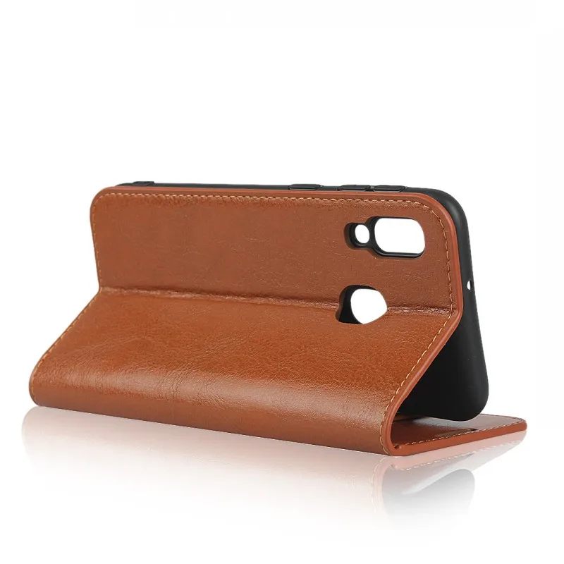 Luxury Real Genuine Leather Wallet Case For Samsung Galaxy A20e A10 A20 A30 A40 A50 A60 Flip Cover Card Slot Stand Case