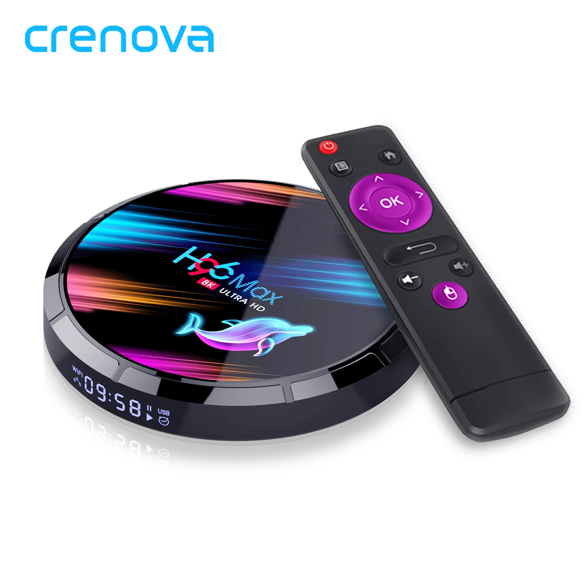 Приставка Смарт ТВ CRENOVA S905X3 Android 9 0 8K Netflix Youtube 4 ядра 2 4/5 ГГц Wi Fi HDMI 0|ТВ-приставки и