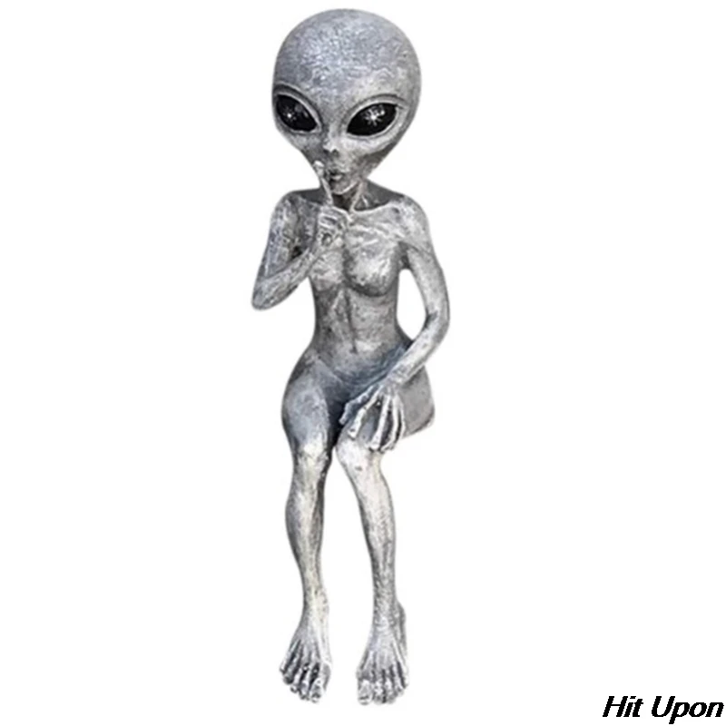 

New Outer Space Alien Statue Martians Garden Figurine Set For Home Indoor Outdoor Figurines Garden Ornaments Miniatures
