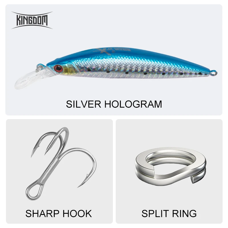Kingom рыболовные приманки Jerkbait Minnow 90 мм морская и пресноводная приманка для