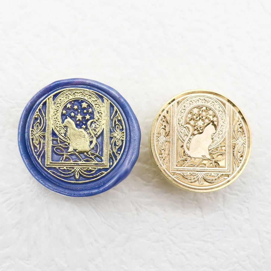 Восковая печать с изображением звёздного неба 30 мм в виде