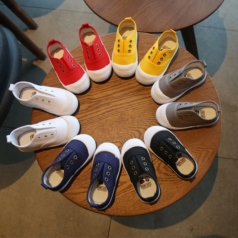 Детская обувь для мальчиков и девочек Новинка 2019 года модная дышащая парусиновая